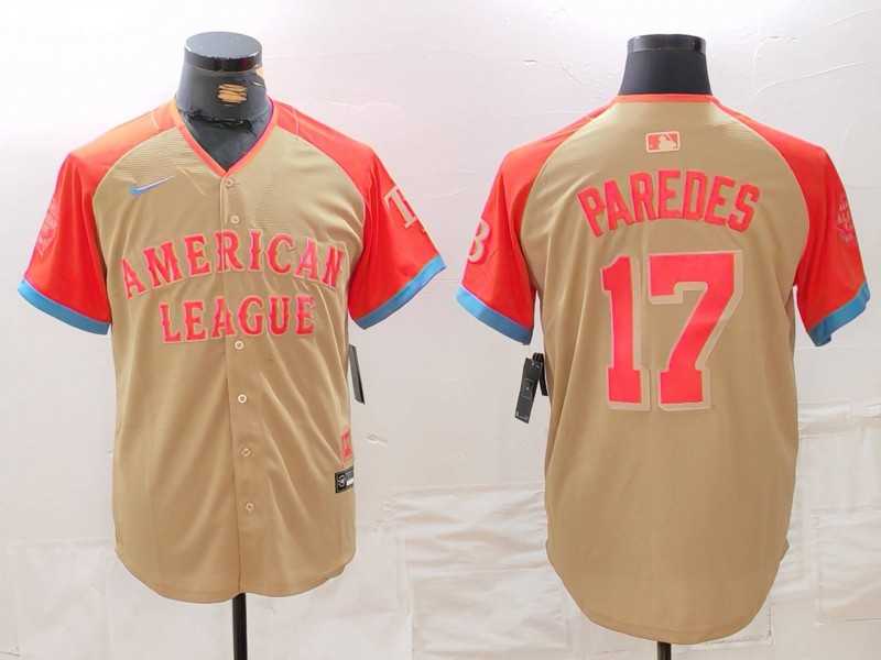 Mens Tampa Bay Rays #17 Isaac Paredes Cream 2024 All Star Limited Stitched Jersey->2024 mlb all-star->MLB Jersey